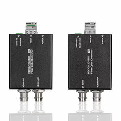 Mini 12G/3G-SDI Video to Fiber Optic Converters Kit, with RS485 data or Tally optional, 12G SFP Transceivers include, Singlemode up 10Km,Compatible 6G-SDI,3G-SDI,HD-SDI For UHDTV 4K 8K HDTV Video