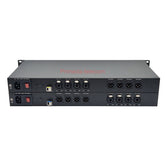 4 Channel Bidirectional XLR Balanced Audio to Fiber Optic Extenders with 48V Phantom 1U Rack mount-LC Single-Mode Single Fiber 20Km SFP Include Uncompressed Professional Crystal Clear Sound