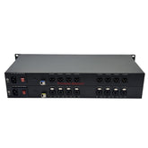 8 Channel XLR Balanced Audio to Fiber Optic Extenders with 48V Phantom 1U Rack mount-LC Single-Mode Single Fiber 20Km SFP Include Uncompressed Professional Crystal Clear Sound