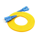 Cable de fibra óptica dúplex monomodo SC a SC OS2, 9/125, para transceptor SFP SMF, amarillo