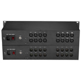 16 channel XLR Balanced Audio Over Fiber Optic Extender 2U Rack mount Singlemode Fiber up 20Km LC FC ST Uncompressed No delay Professional grade Crystal Clear Sound