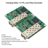 2 convertidores de video analógico con 2 datos TTL sobre fibra óptica Módulo transceptor óptico LC TX 1310 y RX 1550nm TTL de alta velocidad hasta 460Kbps