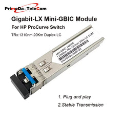 Gigabit SFP Module 1000BASE-LX 1310nm 20km Duplex LC SMF J4859C/J4859A/J4859B Optical Transceiver Compatible HPE/Aruba J4859D