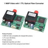 Convertidor de fibra óptica HD Video TTL 960P 720P CVBS Video a fibra óptica Módulo FC/UPC Compatible con UART SBUS Fibra única monomodo Hasta 20 km/40 km/60 km Alta velocidad de hasta 460 Kbps
