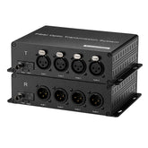 4 XLR Balanced Audio Over Fiber Optic Extender ST Singlemode Fiber up 20Km LC SFP Include Uncompressed No delay Professional grade Crystal Clear Sound