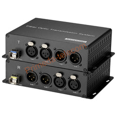 XLR Balanced Audio over Fiber Optic Extender A Pair- Singlemode up 20Km LC SFP Include Uncompressed Broadcast grade Professional Crystal Clear Sound