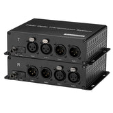 2 Bidirectional XLR Balanced Audio Over Fiber Optic Extender Singlemode Fiber up 20Km LC SFP Include Uncompressed No delay Professional grade Crystal Clear Sound
