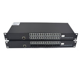 32 port Pots Telephones 100M Ethernet to Fiber Extenders 1 Set - PBX Phone Lines POTS Over Fiber Optic Converter,Single Mode 20Km And Multimode 500m, Support Called Id, Ring And Fax
