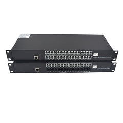32 port Pots Telephones 100M Ethernet to Fiber Extenders 1 Set - PBX Phone Lines POTS Over Fiber Optic Converter,Single Mode 20Km And Multimode 500m, Support Called Id, Ring And Fax