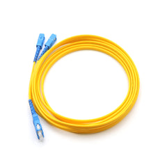 SC to SC OS2 Fiber Optic Singlemode Jumper Duplex 9/125 Fiber Optic Cord for SMF SFP Transceiver, Yellow