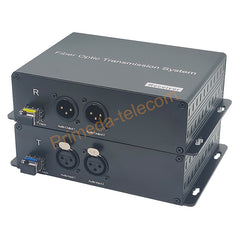 2 Port Balanced 3 Pin XLR Audio over Fiber Extenders, Broadcast high quality LC SFP Transceiver include, Singlemode Single Fiber up to 20Km ,Multimode 500m, Professional Crystal Clear Sound A pair