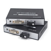 DVI over Fiber Optic Extender with 3.5mm audio, 1080P Full HD DVI Audio Video optical converters,SC Singlemode single fiber Up to 20Km(12.4mi). A set