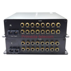 16 channel Audio over Fiber optic Converters Adapter RCA to fiber SC Multimode dual fiber up to 2Km for Broadcast 1 pair Transmitter and Receiver