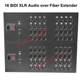 16 Bidirectional XLR Balanced Audio Over Fiber Optic Extender 4U Rack mount- Singlemode Fiber up 20Km LC SFP Include Uncompressed No delay Professional grade Crystal Clear Sound