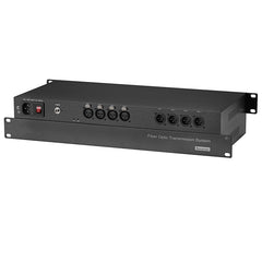 4 Bidirectional XLR Balanced Audio Over Fiber Optic Extender 1U Rack mount- Singlemode Fiber up 20Km LC SFP Include Uncompressed No delay Professional grade Crystal Clear Sound