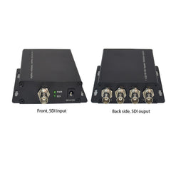 Divisor SDI 1 entrada 4 salidas, adaptador convertidor de vídeo SDI 1x4 compatible con 3G/HD/SD-SDI Calidad de transmisión 1 ud.