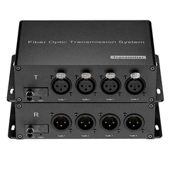 4 XLR Balanced Audio Over Fiber Optic Extender ST Singlemode Fiber up 20Km LC SFP Include Uncompressed No delay Professional grade Crystal Clear Sound