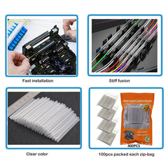 Premium Fiber Optic Fusion Splice Protection Sleeves, Heat shrink tube Clear 400pcs