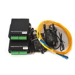 8 channel Contact closure Fiber converters a set- SC Singlemode Fiber up to 20Km, Multimode 500M for Door Open and Door Close,Entry Access Control,Alarm System and More