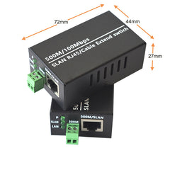 IP Ethernet over Twisted Pair Extenders up to 300M(1000FT),Ethernet Over RJ45 Cat5/6 Network Cable up to 500M (1650FT) for HD Network IP Cameras 2 Pack