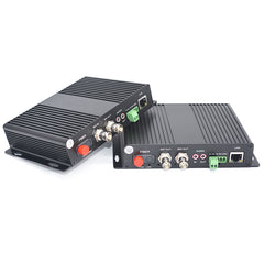 Convertidores de medios de fibra óptica multifunción HD-SDI vídeo audio Ethernet RS485 sin comprimir, monomodo 20 km, multimodo 500 m, transmisor y receptor, un par