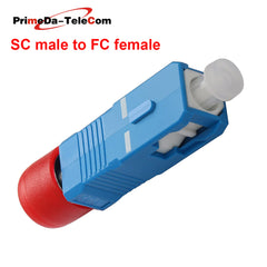 SC Male to FC/LC/ST Female Hybrid Fibre Optic Connector Adapter SM 9/125μm Simplex Fibre Optic Converter Coupler, for Optical Power Meter Red Light Pen FTTH Patch Cord Pigtail,1PCS
