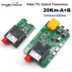 Video TTL Sbus Optical Transceiver Module FC/UPC DC 5.5-26V 3.5mm Video XT60 Power for Drones SM 20Km/40Km/60Km/80Km