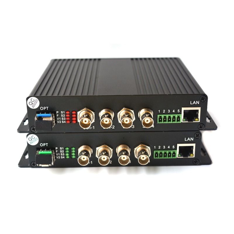 4 HD-SDI over Fiber Optic Extenders