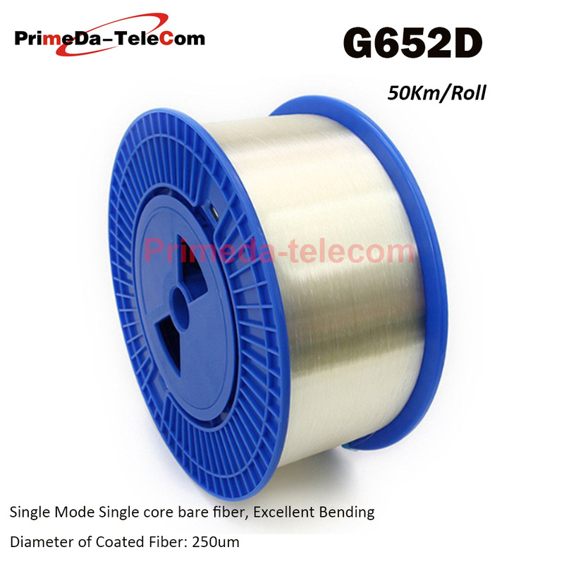 G652D 50Km/Roll Single Mode Single Core Bare fiber disk OTDR measuring optical fiber reels for OTDR 