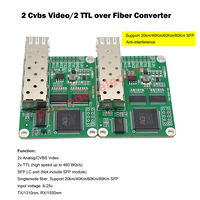 2 CVBS Video 2 TTL over Fiber Converter for FPV Drone Optical controller