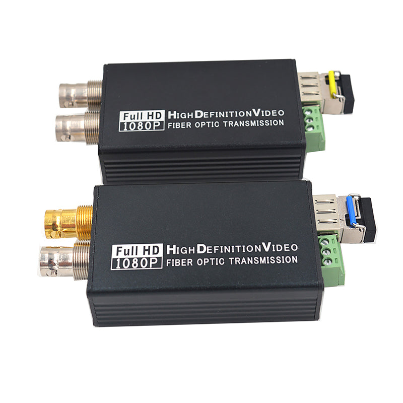 Extensores de fibra óptica 3G/HD-SDI con salida en bucle, adaptador de convertidores de fibra de vídeo Full HD sin comprimir, nivel de difusión monomodo 20 km