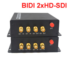 2 Conversores Bidireccionales de Vídeo HD-SDI Audio Ethernet Sobre Fibra un Set, Sin Compresión FC Monomodo 20Km, Soporta 1080P 30Hz Máx Calidad Profesional de Transmisión