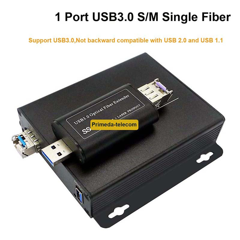 USB3.0 over Fiber Extenders Converters LC Singlemode Fiber up to 250m, SFP transceiver include 1 Set