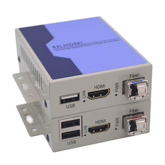 4K HDMI Fiber Converters Uncompressed,Full HD Video Audio over Fiber Extender, 10G SFP Transceivers Included,LC Singlemode up 10Km Support KVM and 4Kx2K
