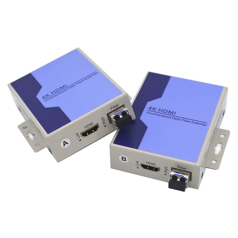 4K HDMI Fiber extenders with 10Gbps SFP Transceivers,Uncompressed HDMI over Fiber Converter LC Singlemode up 10Km,No loss, Support 4Kx2K 30Hz, A pair
