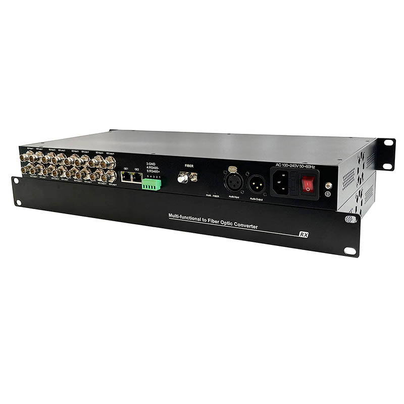 4 Bidi 3G-SDI Video XLR balanced Audio Gigabit Ethernet Extender over Fiber optic-Uncompressed Broadcast quality Singlemode up to 20Km Professional