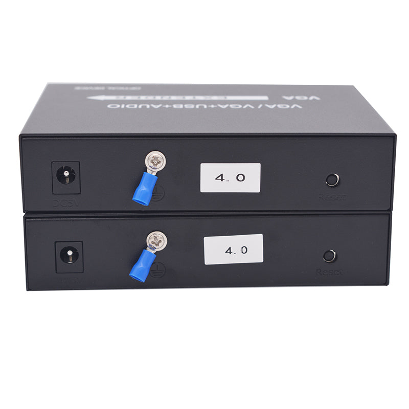VGA over Fiber Extenders with KVM USB stereo 3.5mm Audio ,1080p full HD Video fiber converters adapter,SC Singlemode single fiber up to 20Km,Multimode up 500m, A set