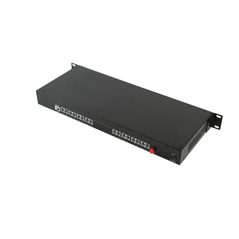 16 Channel POTS Telephone and RJ45 Ethernet over Fiber Optic Extenders 1 Set ,PBX FXO/ FXS phone fiber converters FC Singlemode single fiber 20Km Support Called Id Ring And Fax
