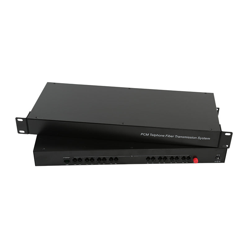 16 Channel POTS Telephone and RJ45 Ethernet over Fiber Optic Extenders 1 Set ,PBX FXO/ FXS phone fiber converters FC Singlemode single fiber 20Km Support Called Id Ring And Fax