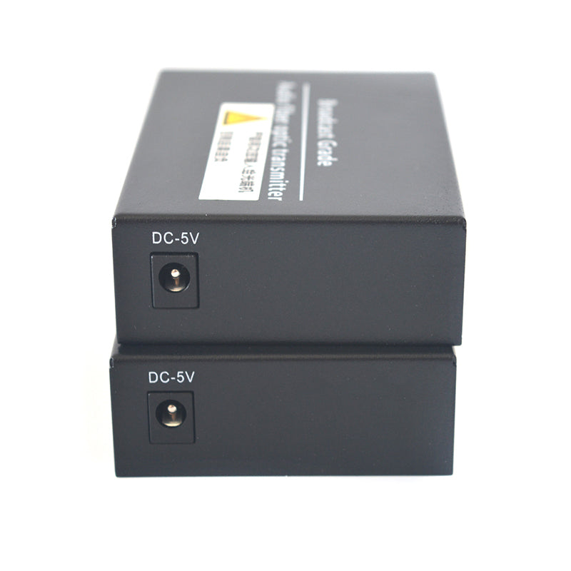 2 channel Audio over Fiber optic Converter, Fiber audio extender Singlmode 20Km Multimode 500m for Broadcasting Intercom System and More