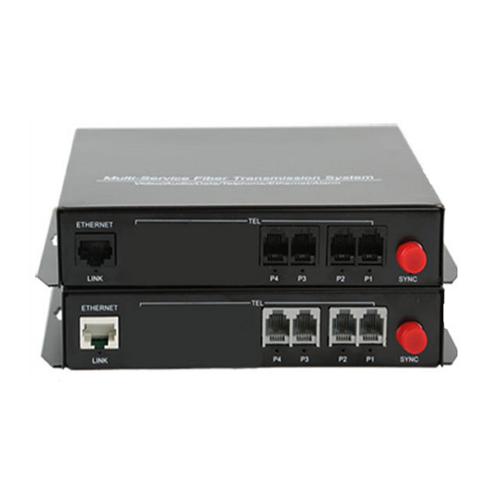 4 Channel POTS RJ11 Telephone RJ45 Ethernet over Fiber Optic Extenders 1 Set ,PBX FXO/ FXS phone fiber converters FC Singlemode single fiber 20Km Support Called Id Ring And Fax