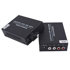Bidirectional 2 Port Audio Fiber Converters A Set,Unbalanced Analog RCA Audio Extender Over Fiber,SC Singlmode Single Fiber Up 20Km Multimode 500m for Broadcasting Intercom System