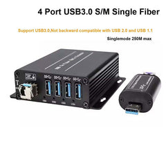 USB3.0 over Fiber Extenders Converters LC Singlemode Fiber up to 250m, SFP transceiver include 1 Set