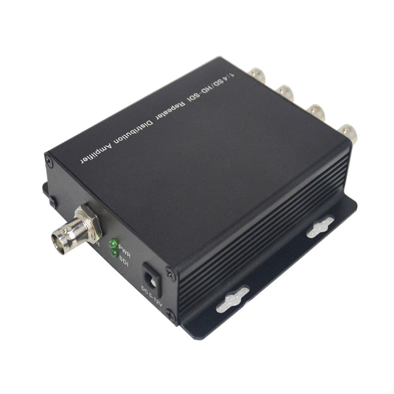 Divisor SDI 1 entrada 4 salidas, adaptador convertidor de vídeo SDI 1x4 compatible con 3G/HD/SD-SDI Calidad de transmisión 1 ud.