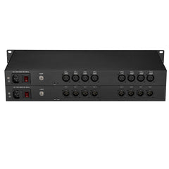 8 channel XLR Balanced Audio over Fiber Optic Extender 19inch 1U Rack mount Singlemode Fiber up 20Km LC SFP Include Uncompressed No delay Professional grade Crystal Clear Sound