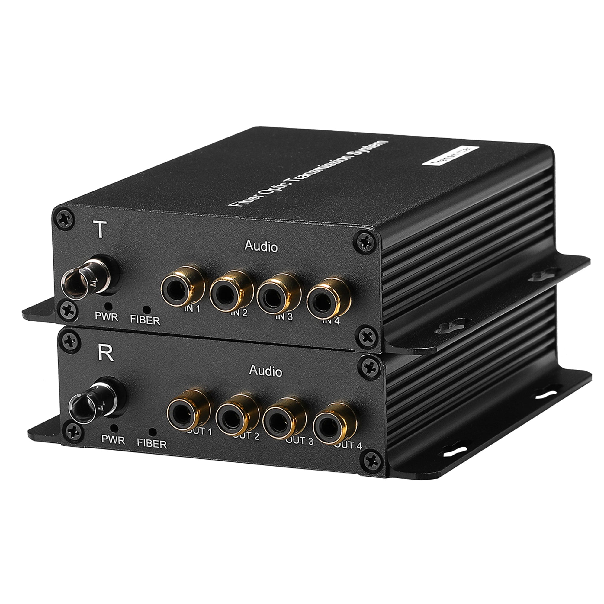 Unbalanced RCA Audio over Fiber Converters- ST Optical module,SM 20Km 1 Pair