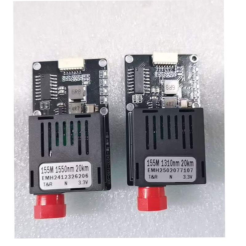 1 Analog Video and 2 RS232 data over Fiber Optical Transceiver Module TX 1310nm & RX 1550nm FC Singlemode up 20Km A pair