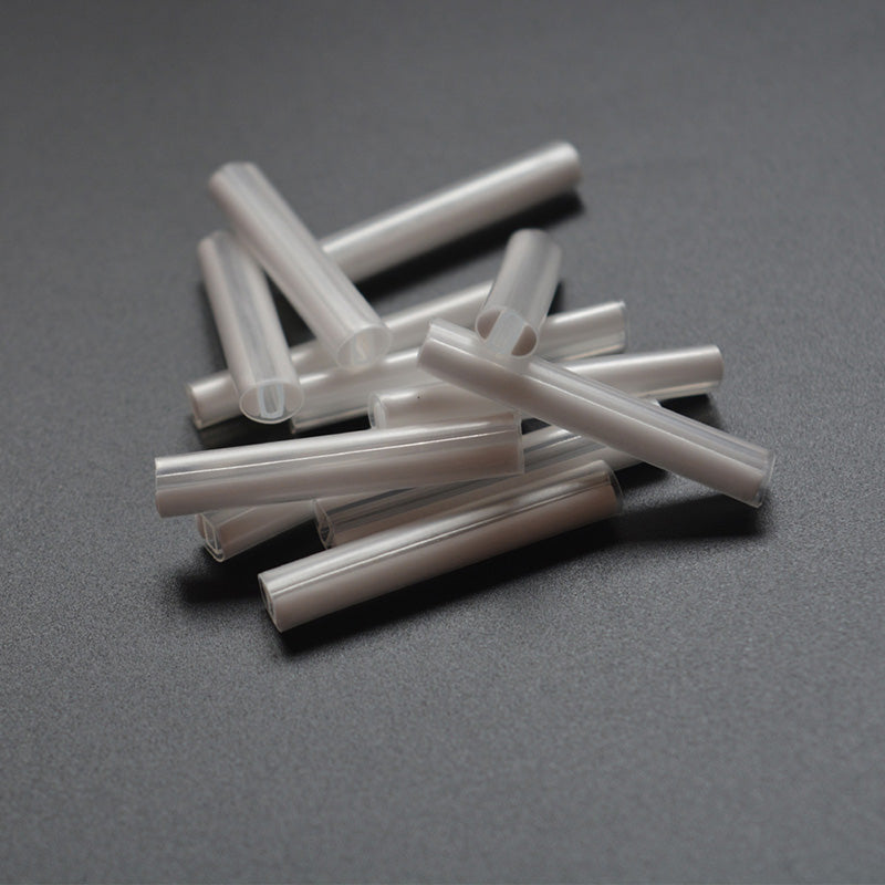 Ribbon Mass Fiber optic Splice Fusion Protection sleeves Clear, Dual ceramic D-shape strength,  100pcs