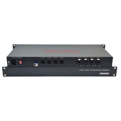 4 Channel Bidirectional XLR Balanced Audio to Fiber Optic Extenders with 48V Phantom 1U Rack mount-LC Single-Mode Single Fiber 20Km SFP Include Uncompressed Professional Crystal Clear Sound