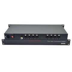 8 Channel XLR Balanced Audio to Fiber Optic Extenders with 48V Phantom 1U Rack mount-LC Single-Mode Single Fiber 20Km SFP Include Uncompressed Professional Crystal Clear Sound